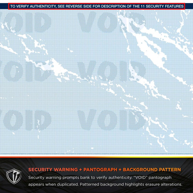 DocuGard Standard Security Check, 11 Features, 8.5 X 11, Blue Marble Bottom, 500/ream - Image 4